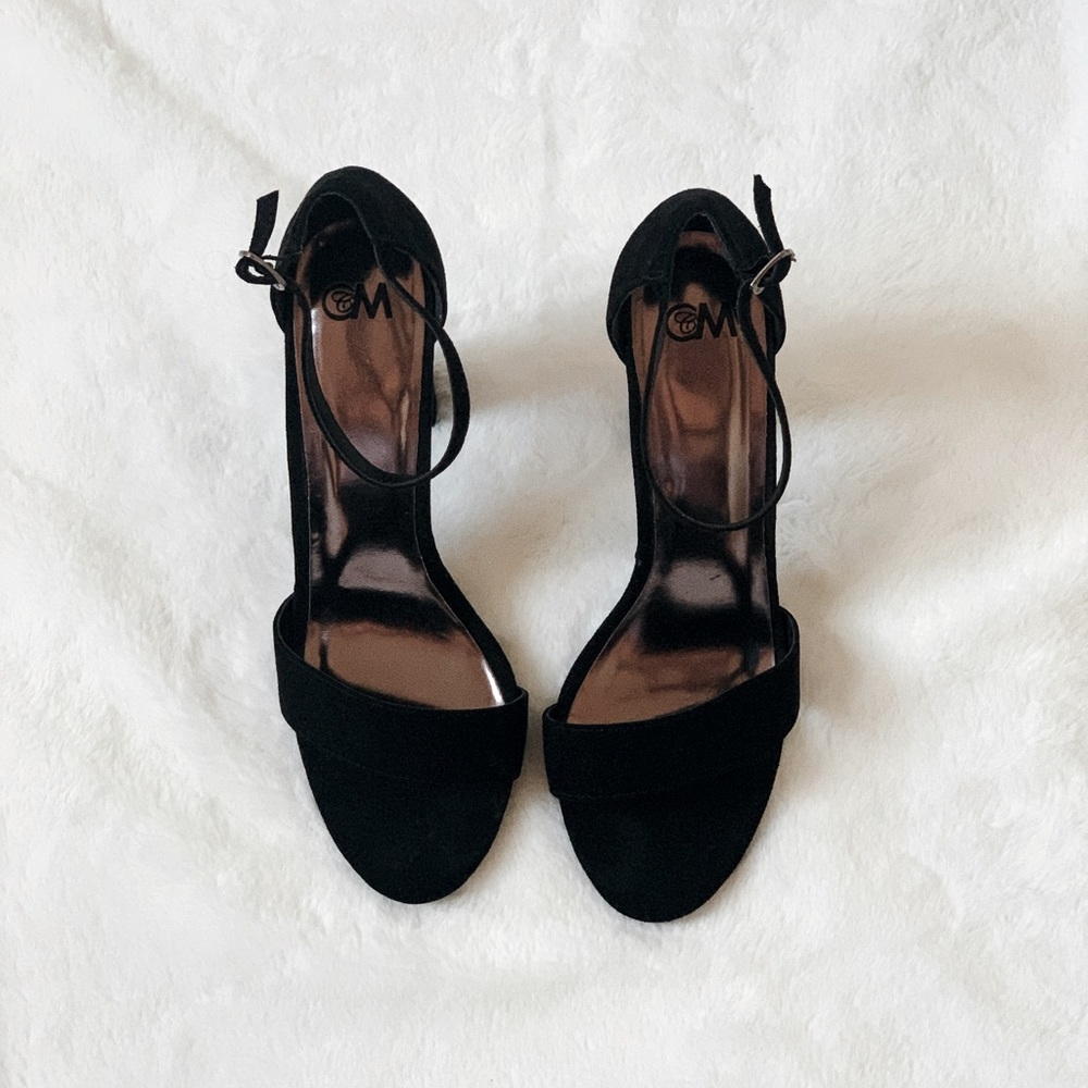 Suede Chunky Heels